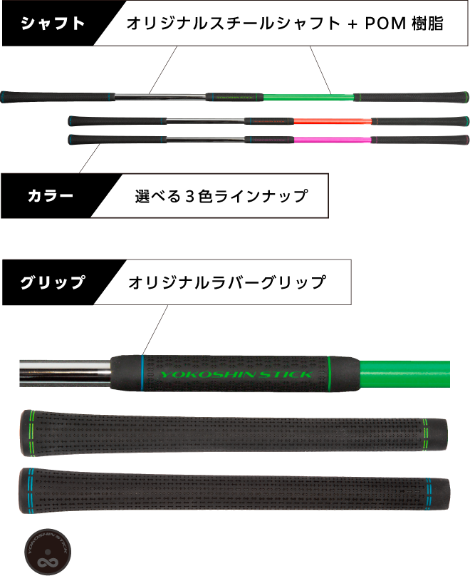 ゴルフ　練習器具　YOKOSHIN STICK（ヨコシンスティック） YOKOSHIN STICK｜史上初！複合練習器｜Lynx Golf